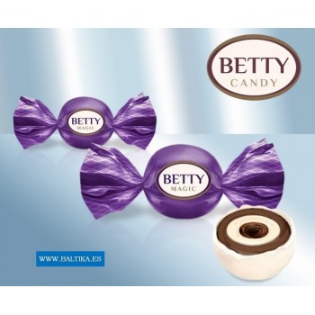 Конфеты "BETTY Magic lila", сливочно-трюфельный вкус начинки, в белой шоколадной глазури (сделано в Москве), 300гp, 300